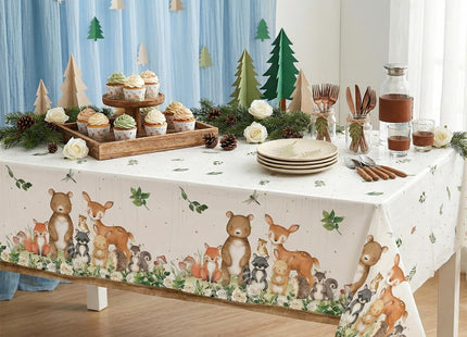 Woodland Baby Shower Decorations 3 Pack Woodland Tablecloth 54 X 108 Inch