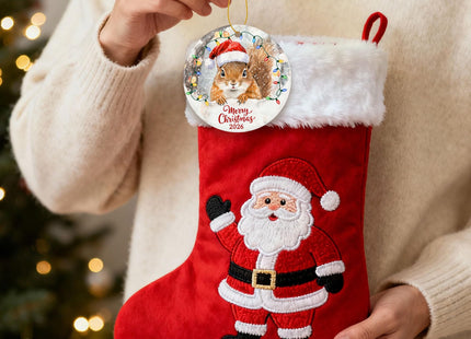 ZAGKOO Squirrel Christmas Ornament, Funny Squirrel Gift for Squirrels Lover