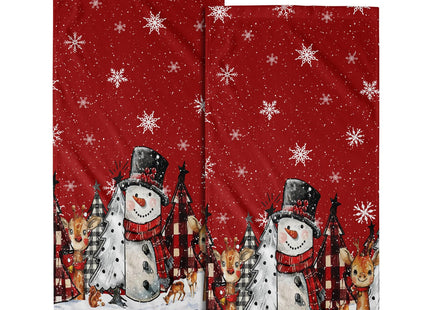 Giwawa Christmas Red Hand Towels Set of 2, 28.3x14.4 Inch Xmas Snowman Moose Plaids Tree Face Tea Towel Soft Absorbent Dish Cloth Towels for Kitchen Bathroom Winter Holiday Decor Gift