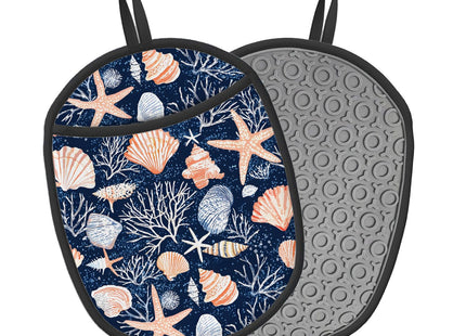 Seashell Silicone Pot Holders Set of 2, Heat Resistant up to 500°F