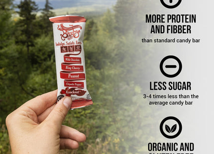 Bixby 12 Bars of Organic Dark Chocolate - Gluten Free Peanut Butter and Real Sea Salt - Non GMO Kosher Protein Snack with Clean Ingredients - Organic Bulk Chocolate Bars - 12 Bars, 1.5oz each