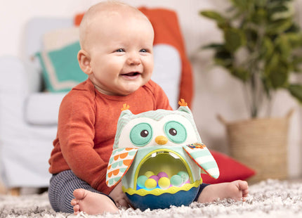 B. toys Owl Be Back Baby Musical Toy, Wobbling Sensory Owl Toy, Softtoys