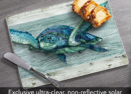 CounterArt Sea Turtle 3mm Tempered Glass Cutting Board