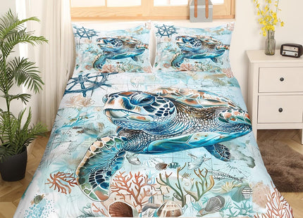 Feelyou Ocean Duvet Cover Toddler Size Boys Girls Marine Life