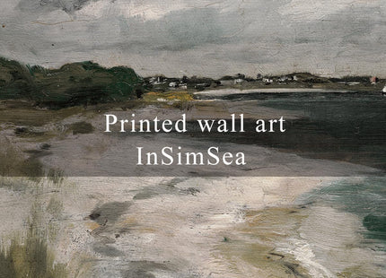 InSimSea Square Framed Canvas Wall Art, Room Decor Scenery Clouds Coastal Seaside Canvas Oil Painting Home Wall Decor Artwork, Classical Art Prints Decor for Living Room, Bedroom, Office 12"x12"
