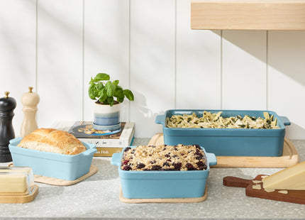 Best Choice Products 3-Piece Ceramic Casserole Baking Dish Set Mushroom