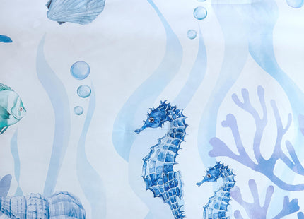 Coastal Comforter Set Queen, Coral Beach Themed Comforters Diving Deep Ocean Bedding with Sheets 7 Pieces Bed in a Bag for Spring Summer House Conch Decor