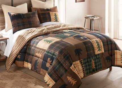 Donna Sharp Brown Bear Cabin Queen Comforter Set, 90" x 90"