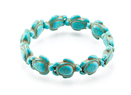BlueRica Turquoise Sea Turtle Stretch Bracelet