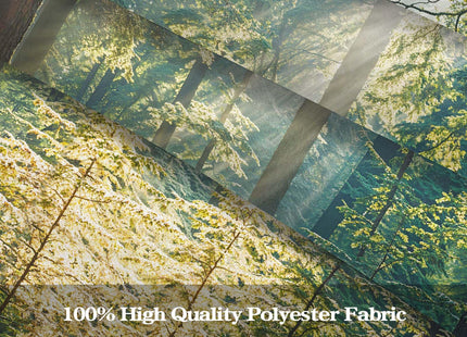 Kanuyee Sunlit Forest Landscape Tapestry, Tranquil Nature Wall Hanging for Room Decor, Peaceful Greenery Home Decor 60L x 44W