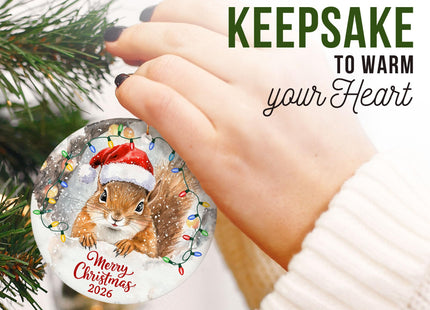 ZAGKOO Squirrel Christmas Ornament, Funny Squirrel Gift for Squirrels Lover