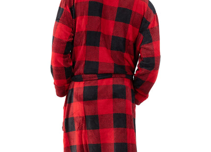 Moose Plaid LazyOne Ultra-Cozy Plaid Bathrobes for Men, Fluffy Robe (S/M)