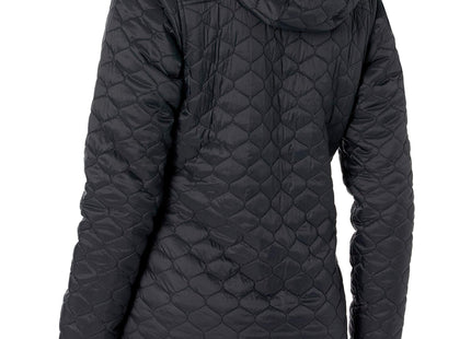 Amazon Essentials Women's Lightweight Quilted Full-Zip Water-Resistant Sherpa-Lined Hooded Puffer Jacket, Black, Large