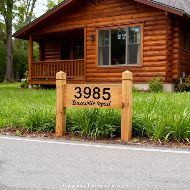 Custom Outdoor Wood Decor Personalized Last Name Large Wooden Plaques with Posts Engraved Wooden Address Sign Outdoor Camping Signs Housewarming Gift