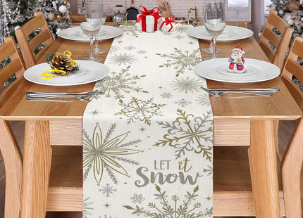 FreeNook Snowflake Christmas Table Runner, Chriatmas Decorations,13x72 Inch