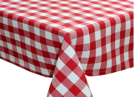 COTTON CRAFT Countryside Gingham Plaid Tablecloth - 100% Cotton Table Cover