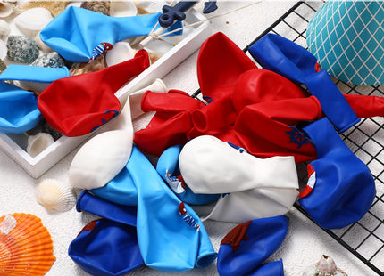 45 Pcs Nautical Balloons Bulk, Nautical Party Latex Balloons Decorations