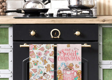 Yarcooly Christmas Kitchen Towels 18×26 Inch Gingerbread Xmas Home Decor
