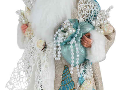 Windy Hill 16" Coastal Charm Aquamarine Santa 168240