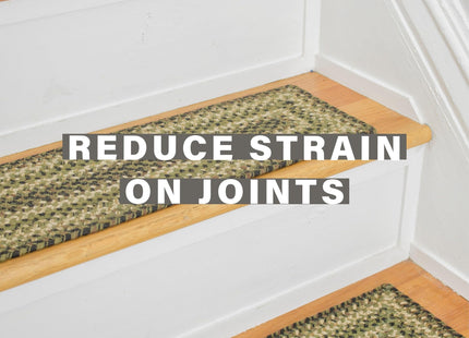 Homespice Pinecone Jute Braided Stair Treads, Oval 8x28 Set of 13