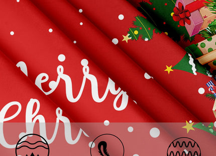 ABSOP Merry Christmas Tablecloth Round 60 Inch Santa Snowman Tablecloth