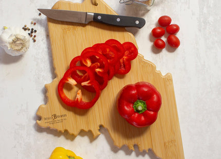 Totally Bamboo Maine State State Shaped Cutting Board, Art by Fish Kiss