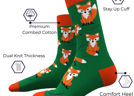 Cavertin Women's Socks Pug, Dachshund, Horse, Flamingo, French Bulldog, Golden Retriever, Chicken, Fox (Fox)