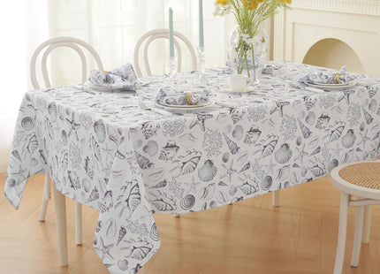 Honellaty Coastal Seashell Rectangle Tablecloth, 52 x 70 Inch