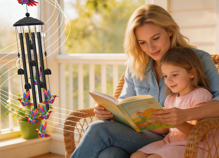 Hoemwarm Hummingbird Wind Chimes for Outside Hummingbird Gifts for Women