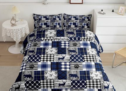 Feelyou Cabin Bear Comforter Set for Boys Girls Rustic Bear and Deer
