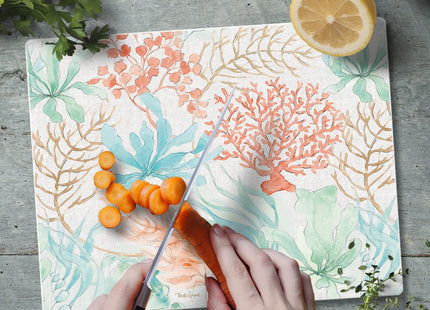CounterArt Coastal Seaside 3mm Tempered Glass Cutting Board