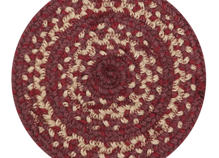 Homespice Autumn Maple Jute Braided Trivets, Round 8" Set of 6