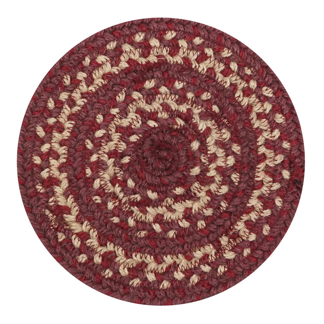Homespice Autumn Maple Jute Braided Trivets, Round 8" Set of 6