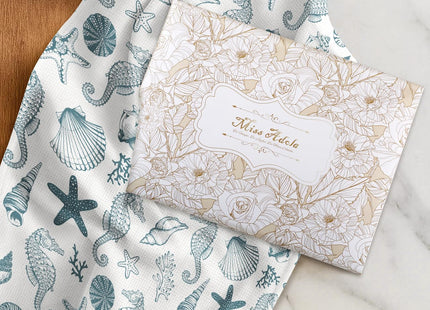 Miss Adola 2pcs Cotton Waffle Kitchen Towels, Nautical