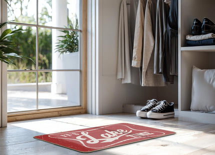 DOFQZ Funny Sea Turtle Beach Door Mat, Coastal Beach Door Mats for Front Door Porch Indoor Outside Entrance Entryway, Let The Waves Carry Your Soul Nautical Beachy Welcome Mat, 17x30 Inch,DD044