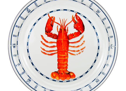 Golden Rabbit Enamelware Large Serving Tray, 20 inch, Lobster
