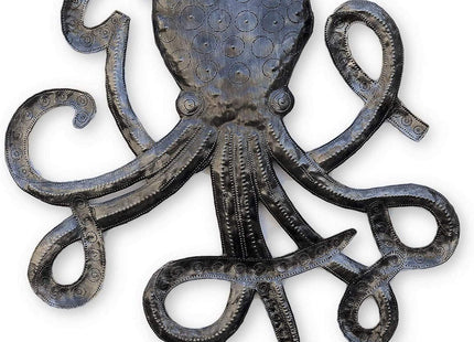It's Cactus Handcrafted Octopus Sea Wall Hanging Art, Nautical Beach Theme House Decorations, Handmade in Haiti 23 x 23 Inches (Nautical Octopus)