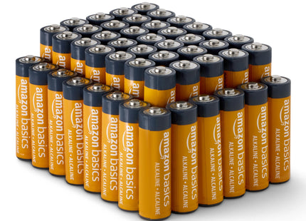 Amazon Basics 48-Pack AA Alkaline High-Performance Batteries, 1.5 Volt, 10-Year Shelf Life, Long-lasting, No Leakage