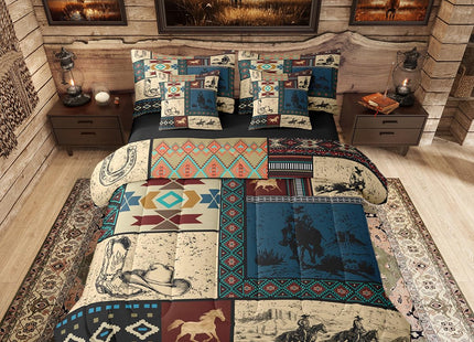 Erosebridal 7 Pieces Western Cowboy Bedding Set Twin Size