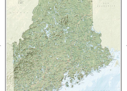 National Geographic Maine Wall Map (30.25 x 40.5 in) (National Geographic Reference Map)