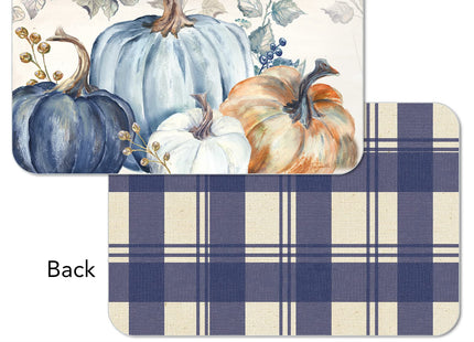CounterArt Pumpkin Blues Reversible Easy Care Placemat 4 Pack