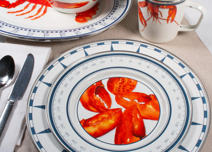 Golden Rabbit Enamelware Oval Platter, 12 x 16in, Lobster
