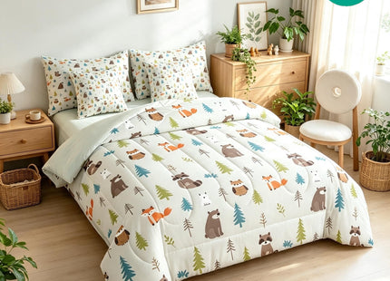 Erosebridal Woodland Animals 7 Piece Comforter Set Full for Nursery Child