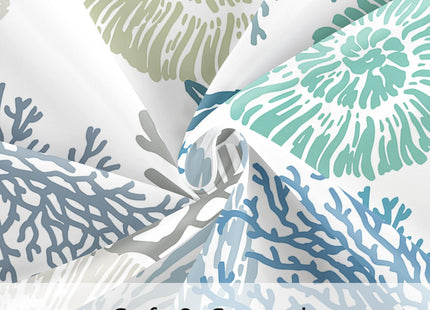 MAYZUS Extra Long Shower Curtain 72 x 84 Inch, Tall Nautical Coastal Decor