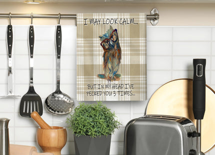 Wovoto Funny Owl Kitchen Towels Decorative Set of 2 Cute Dish Towel 16"x24"