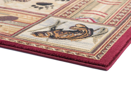 Tayse Black Bear Brown 9x12 Rectangle Area Rug Cabin for Living, Bedroom, or Dining Room - Lodge, Novelty
