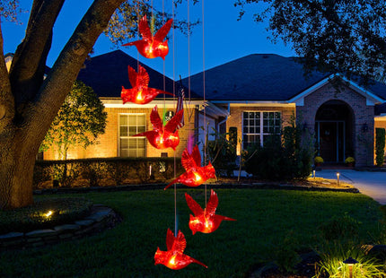 Cardinal Solar Wind Chimes for Outside, Christmas Cardinal Gifts for Women