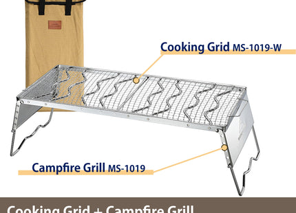 CAMPINGMOON Campfire Grill Grate 304 Stainless Steel MS-1019-W
