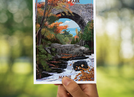 Lantern Press Acadia National Park - Postcard Set of 12 Different Original Hand Illustrated Postcards …