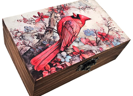 RK Collections Cardinal Trinket Box Small Jewelry Keepsake Box | Bird Lovers Gift Idea, Animal Lovers Case/Holder. (6.5") (Cardinal)